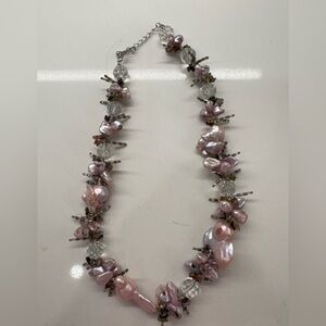 Elegant Pink Pearl Necklace